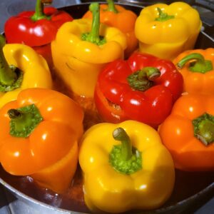 STUFFED PEPPERS W MEAT & RICE